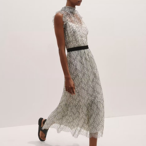 NWT ME+EM Soft Bespoke Lace Midi Dress, size 6 - Picture 2 of 13